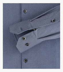 Businesshemd Jerseyflex in Mittelblau Modern Fit - VENTI